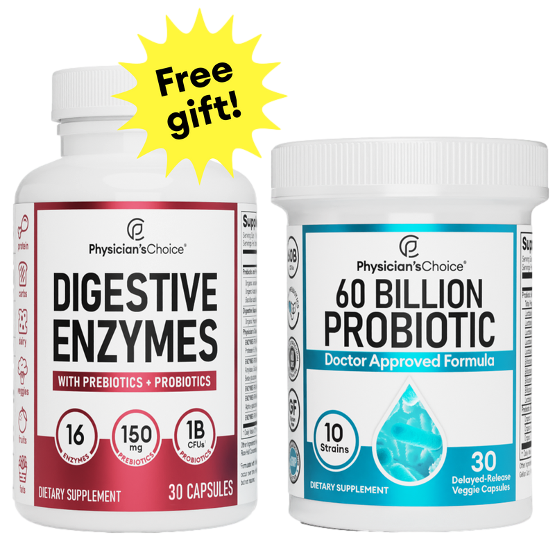 Digestive Enzymes (free gift) + 60 Billion Probiotic