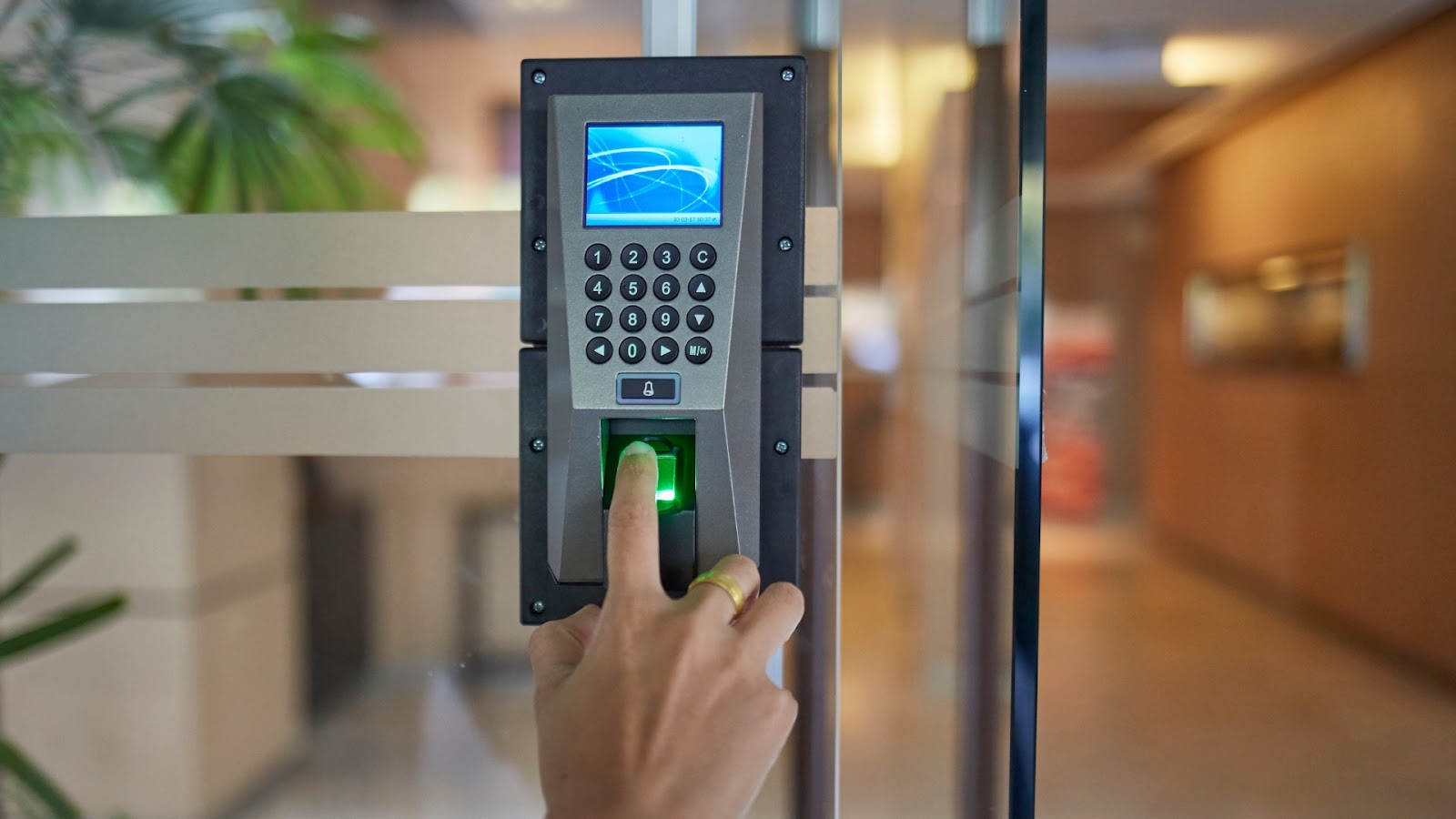 An electronic access control as commercial door hardware