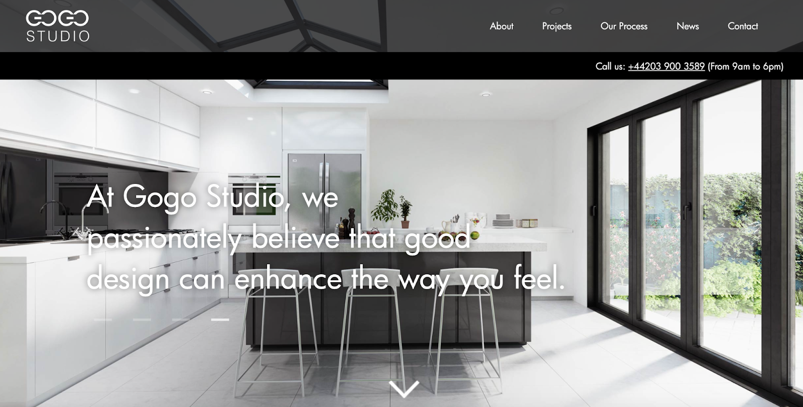 Architecture website example: Gogo Studio