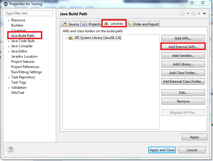 java build path