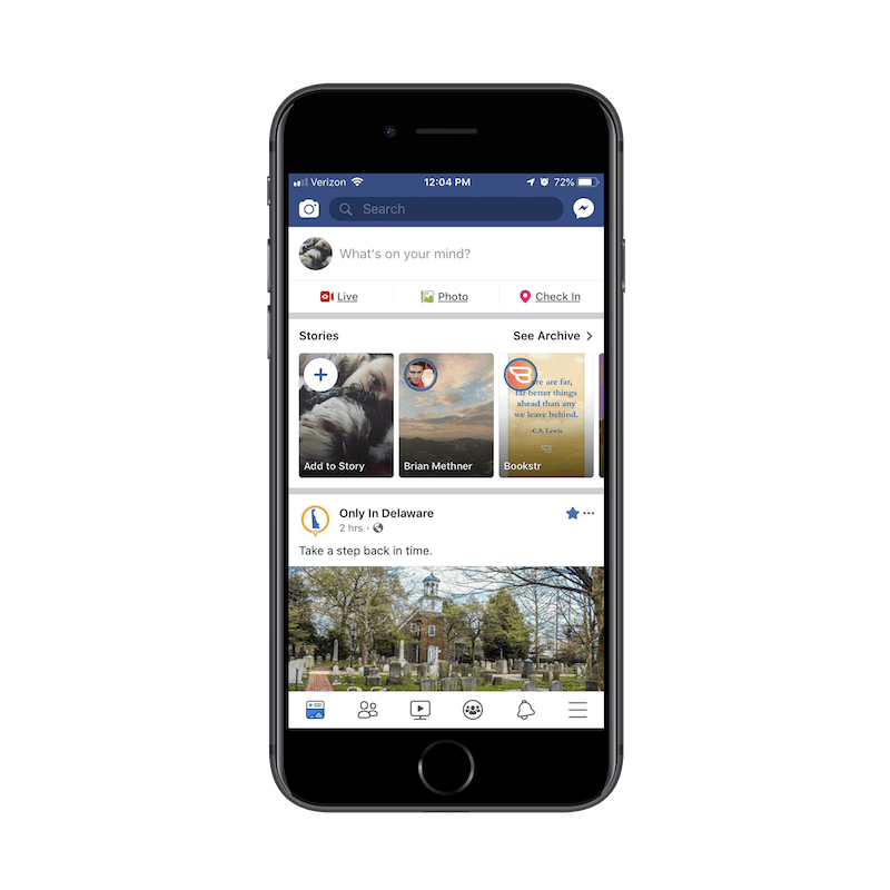 Facebook app search