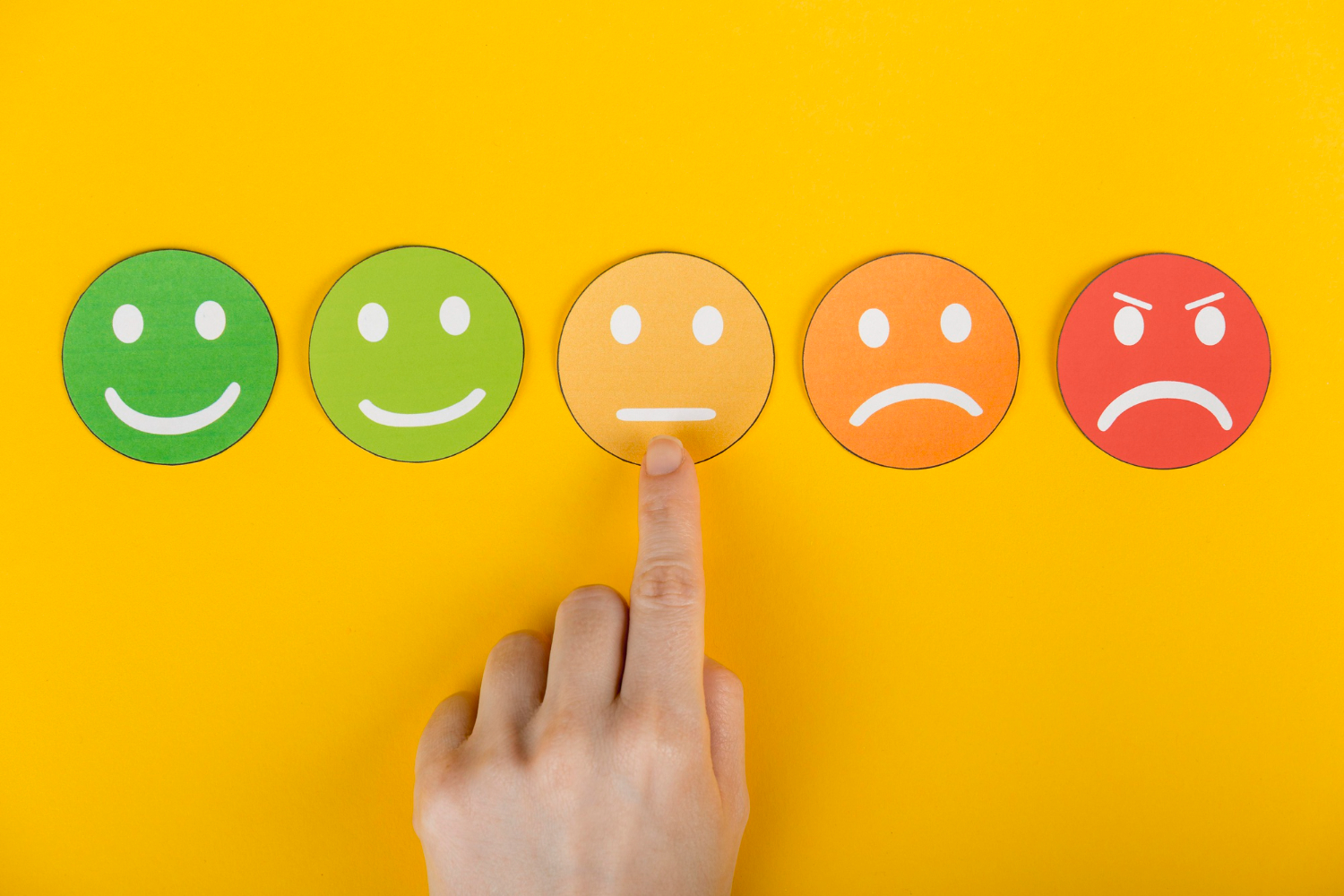 Emotions with paper emojis feedback