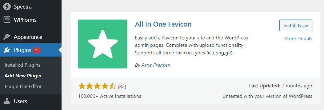 WordPress favicon