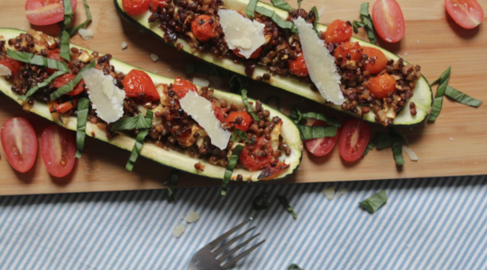 Courgettes farcies à la méditérannéenne