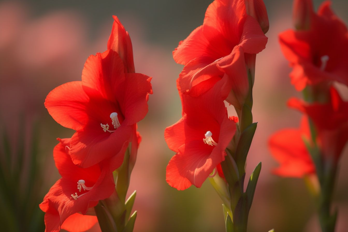 Red Gladiolus (Gladiolus spp.)