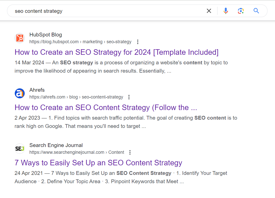 Search results for keyword "SEO content strategy"