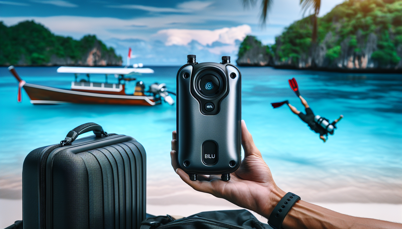 BLU3 Nomad Mini tankless dive system for portability