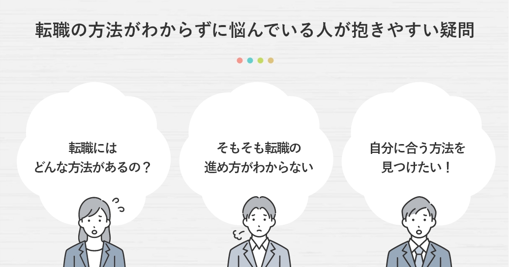 転職の方法がわからずに悩んでいる人が抱きやすい疑問