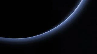 Photograph of Pluto's atmosphere acquired by the New Horizons