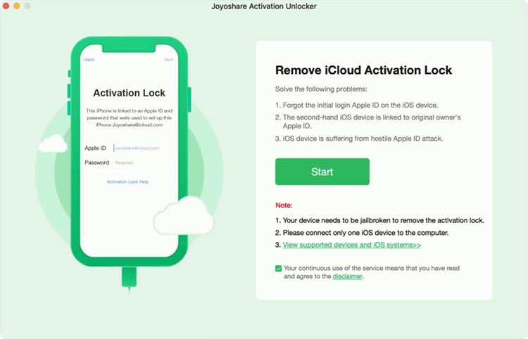 open joyoshare activation unlocker for mac