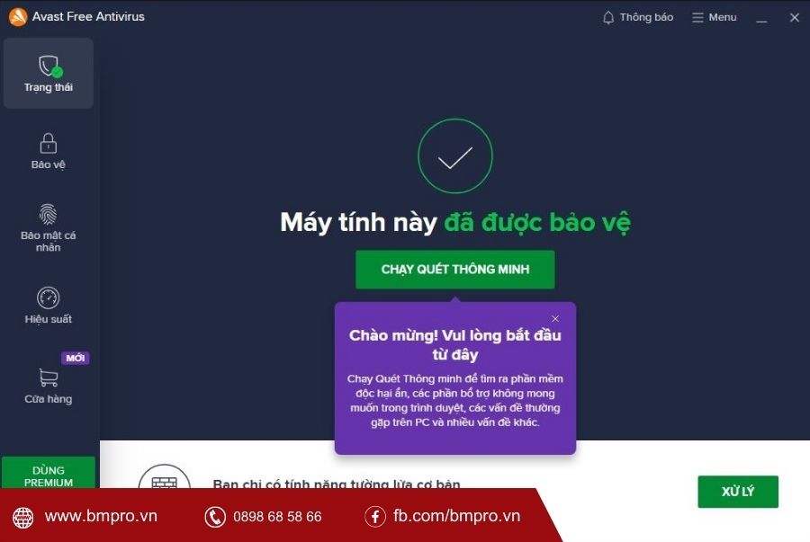 diệt Virus bằng phần mềm Avast Antivirus Free