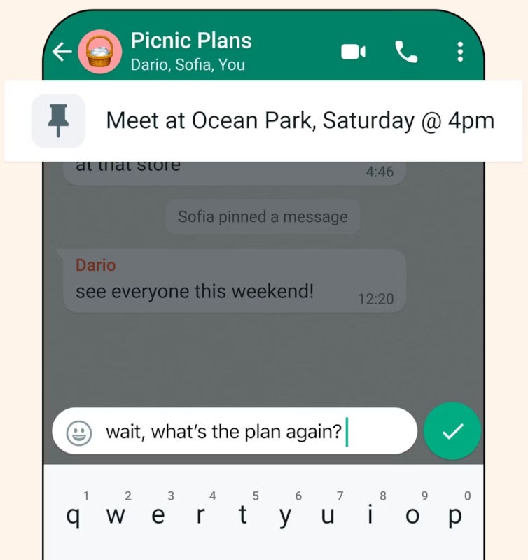 WhatsApp Introduit la Fonction d'Épinglage de Messages 