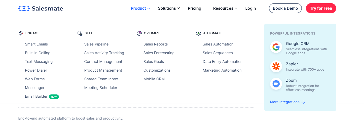 Salesmate is a robust Sales CRM software 