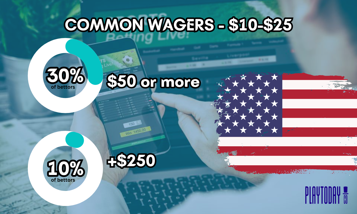 US Common Wager Amounts Donut Graph