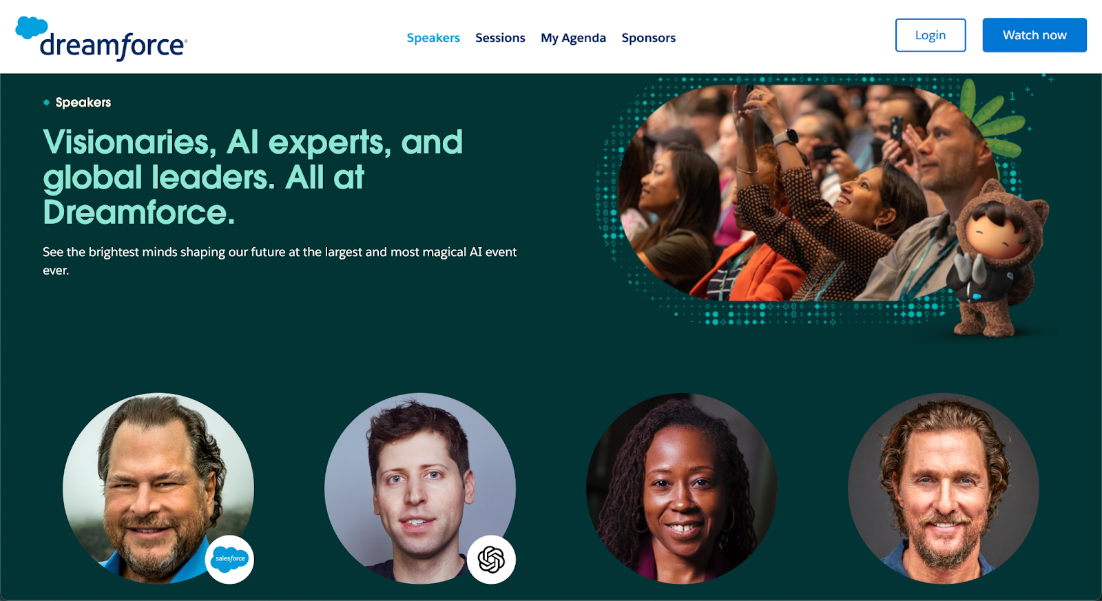 event website examples, dreamforce