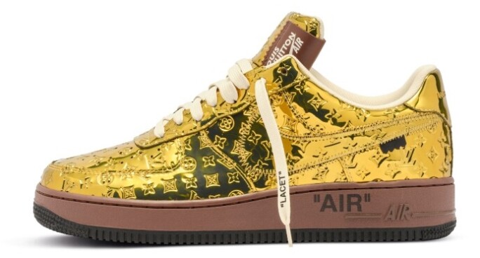 Louis Vuitton x Nike Air Force 1 Gold |  ขนาด 8