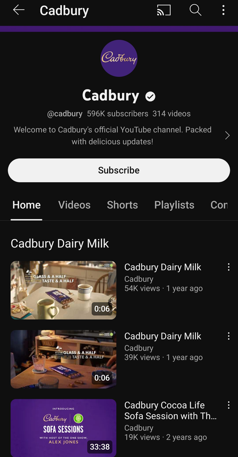 Cadbury’s Youtube Strategy