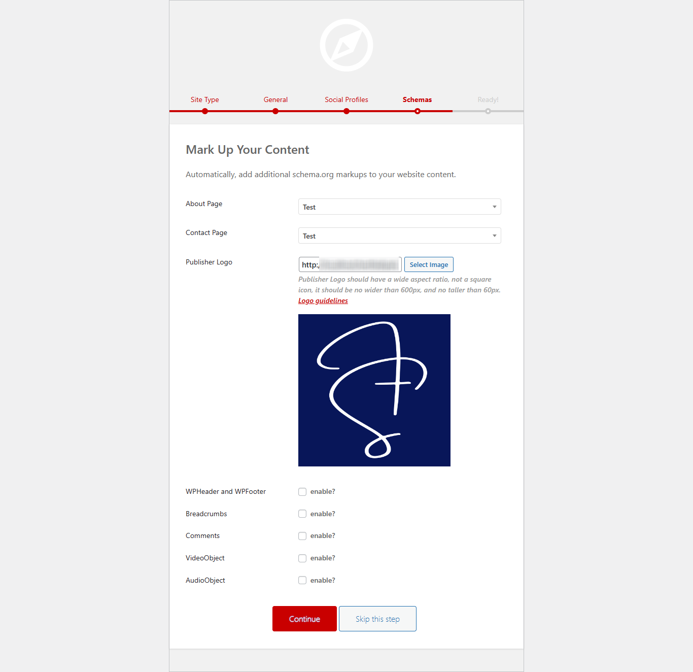 setup profile for WooCommerce product schema