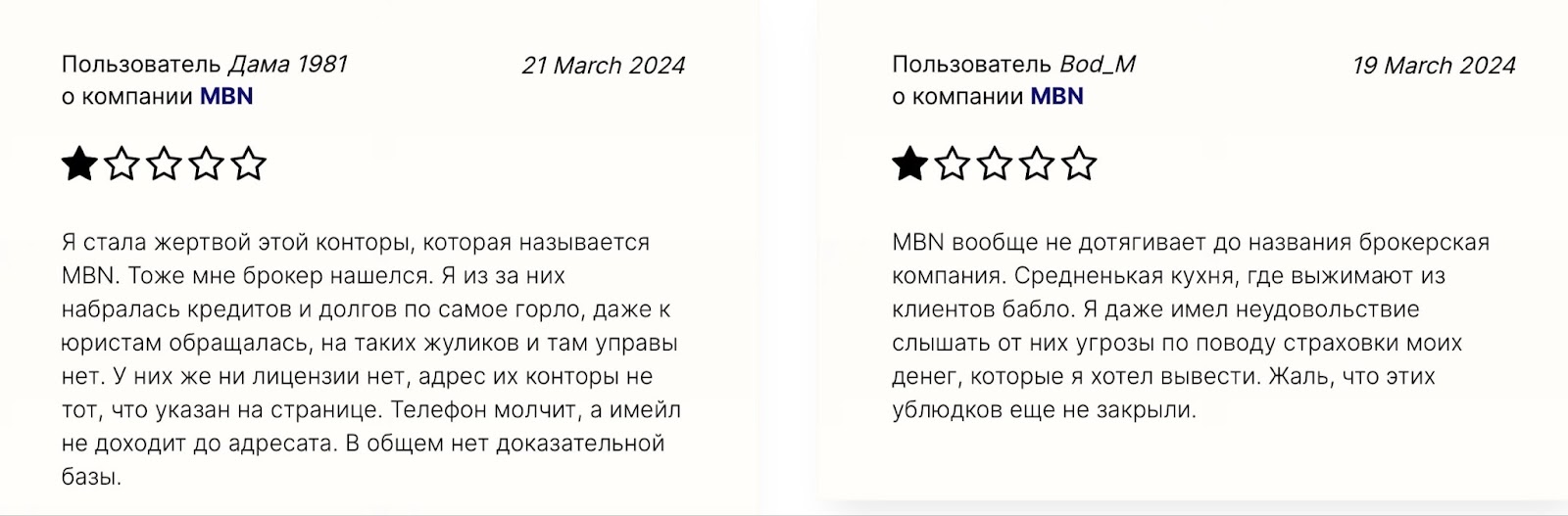 MBN: отзывы клиентов о работе компании в 2024 году