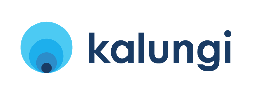 kalungi logo - 4 blue gradient circles forming like an eye