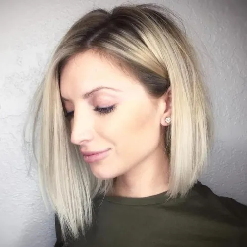 Chic and Sleek Side Parted Bob Gorgeous Medium Length Hairstyles