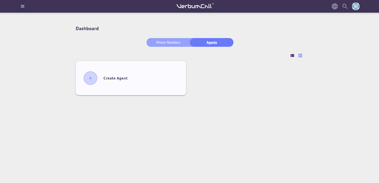 VerbumCall Admin Dashboard Agents