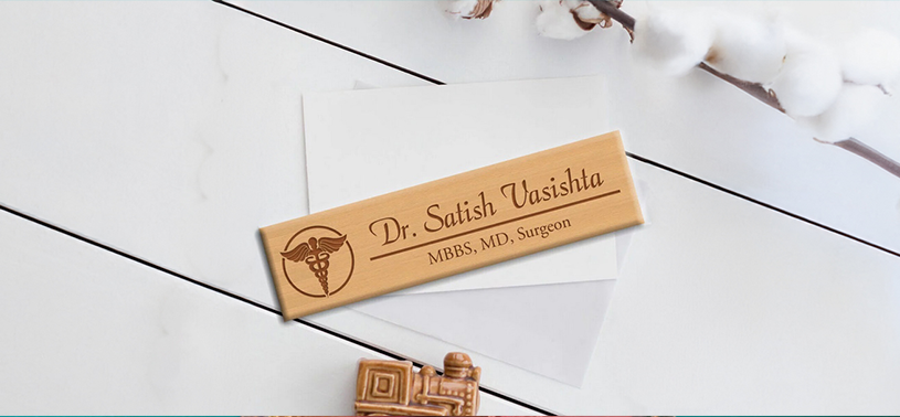 personalised nameplate for doctors