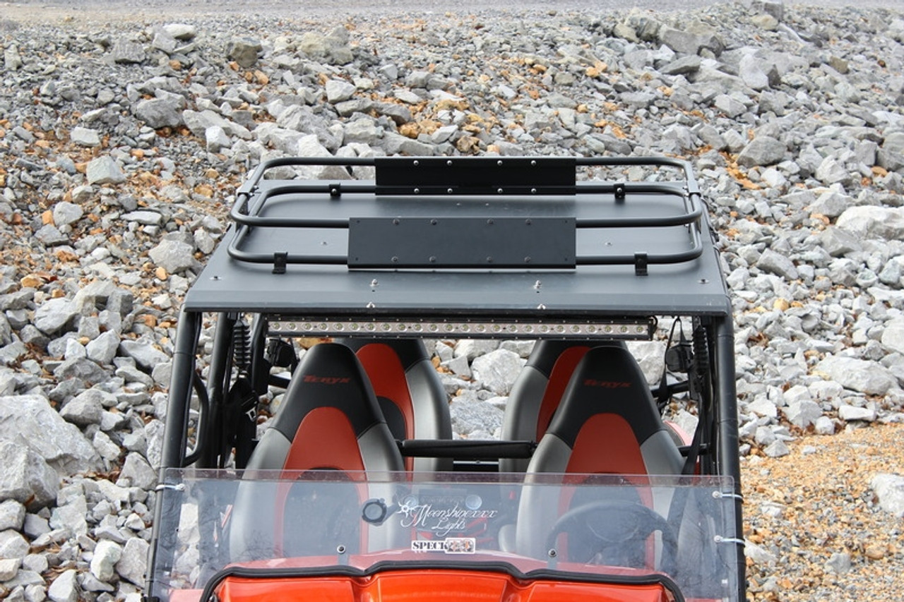 A Rough Country CFMoto UForce roof rack, installed on a Can-Am UTV