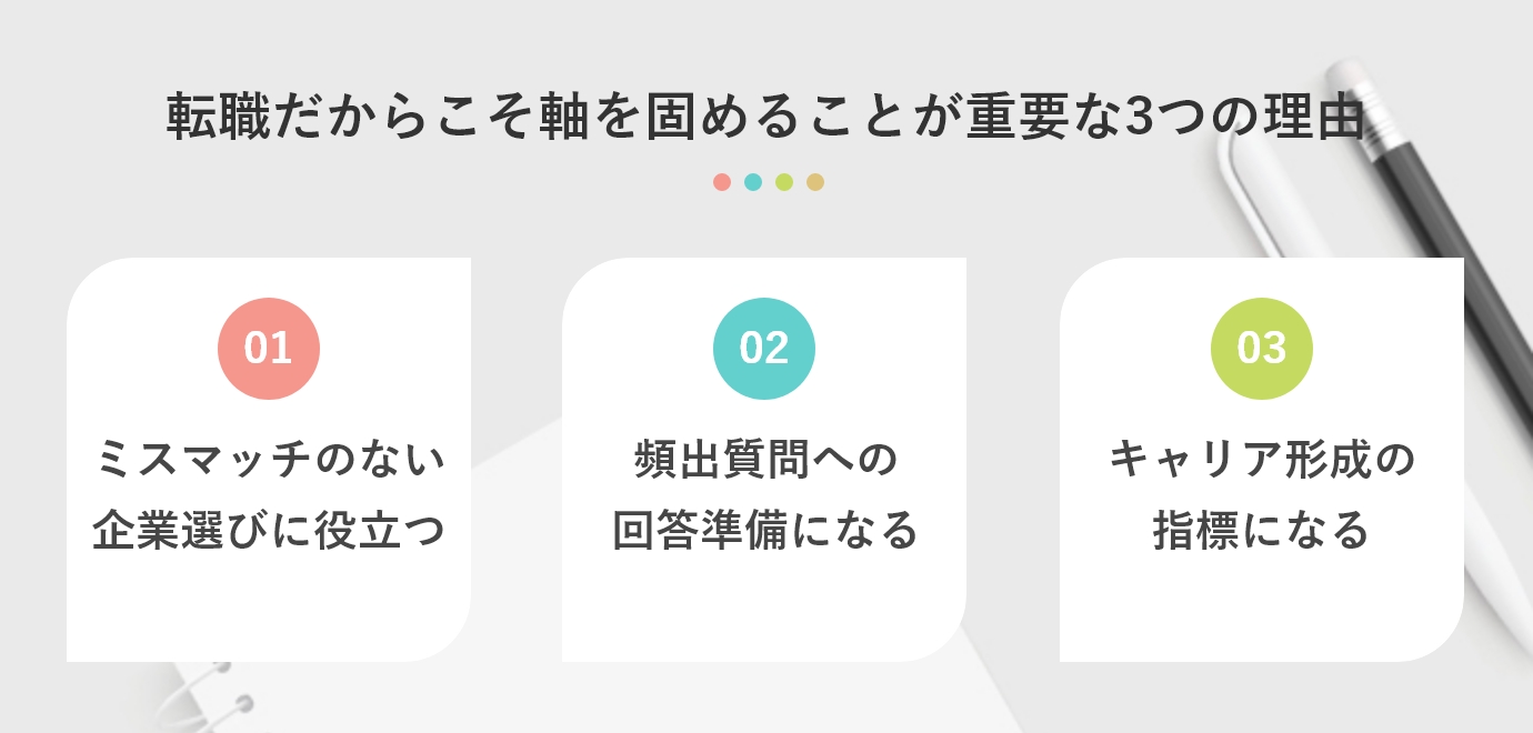 転職だからこそ軸を固めることが重要な3つの理由