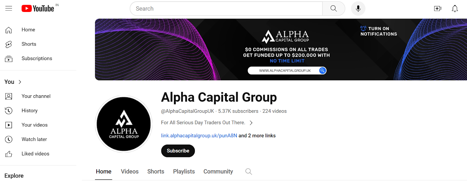 Alpha Capital Group reviews on YouTube