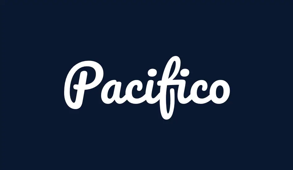 pacifico youtube thumbnail font
