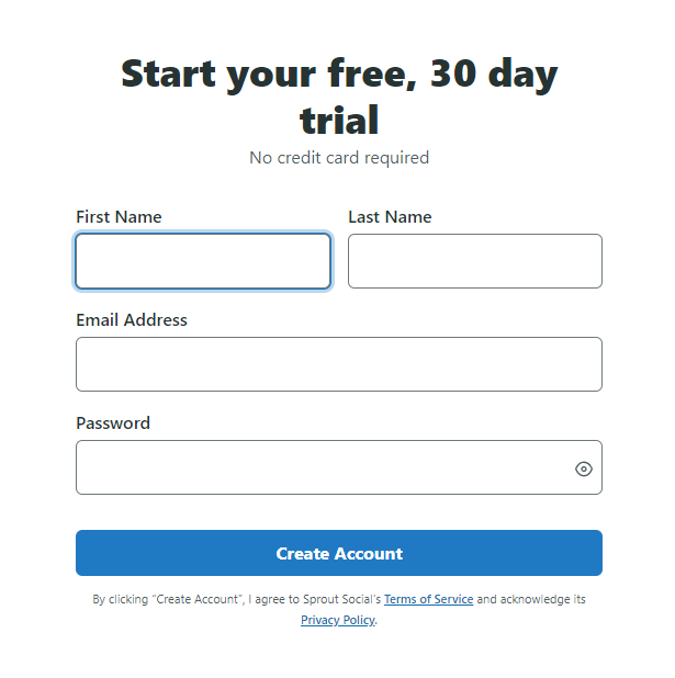 Free Plan trial for Sprout Social