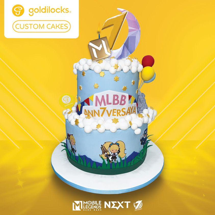 A cake with cartoon characters and balloons

Description automatically generated