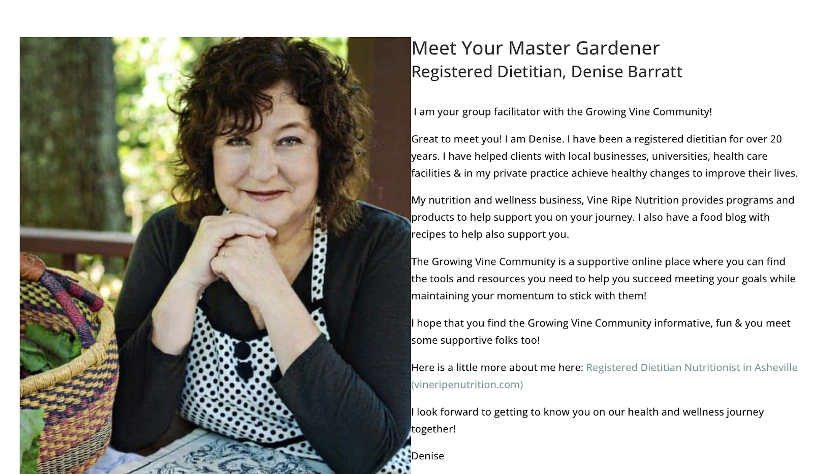 growing vine community meet your master gardener section