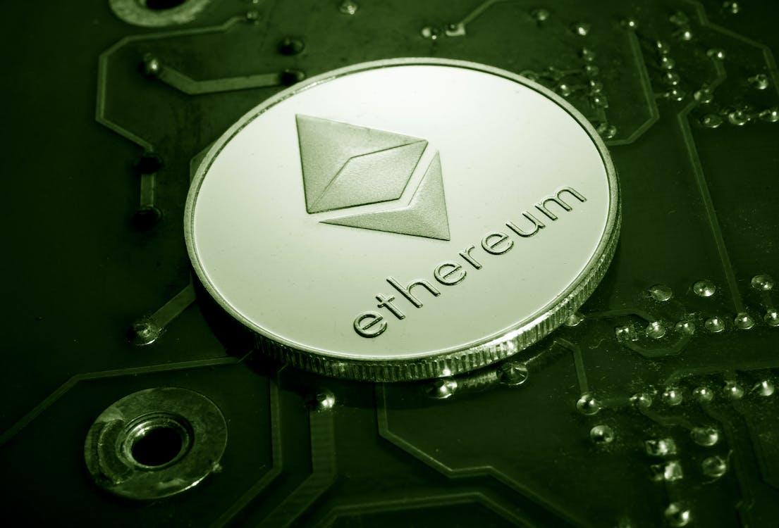 Free Close-Up Shot of an Ethereum Coin  Stock Photo