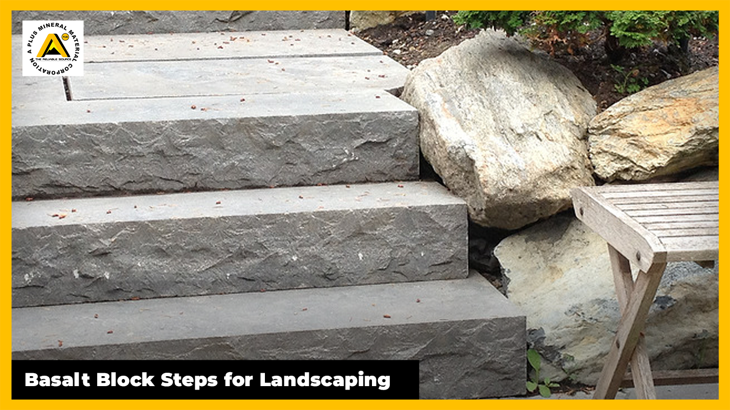 Basalt Block Steps for Landscapings