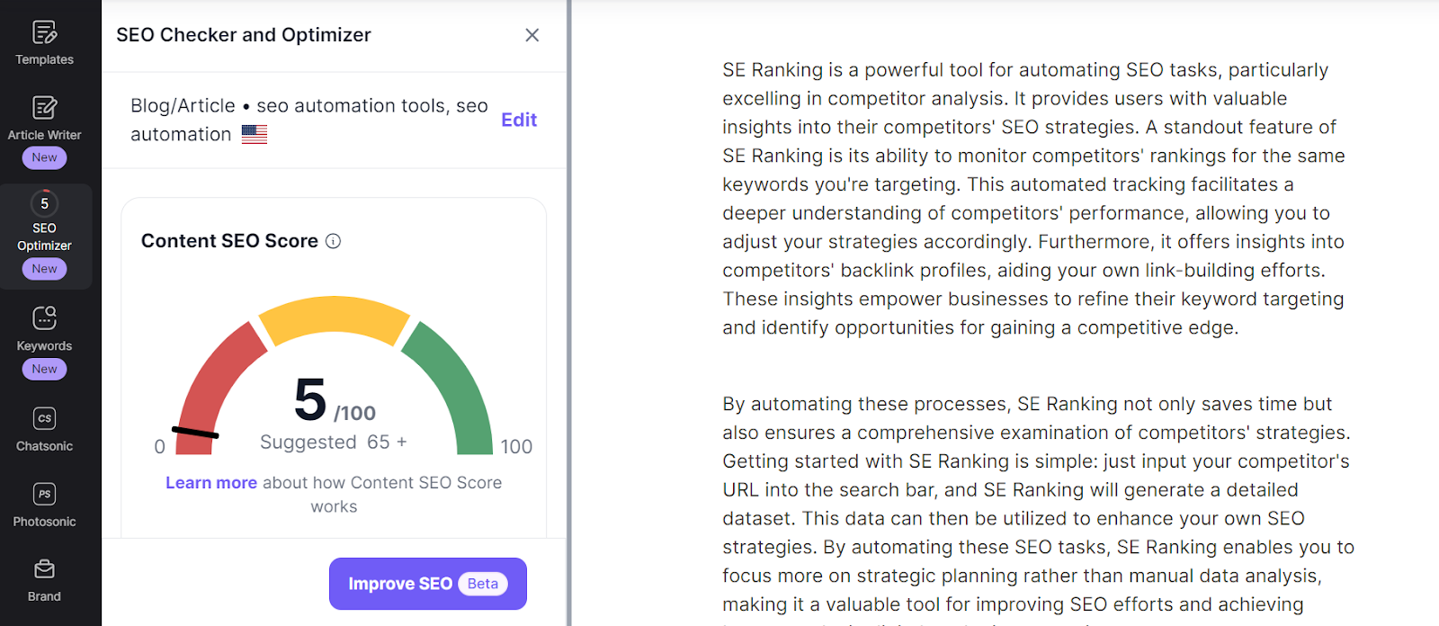 SEO automation tools examples