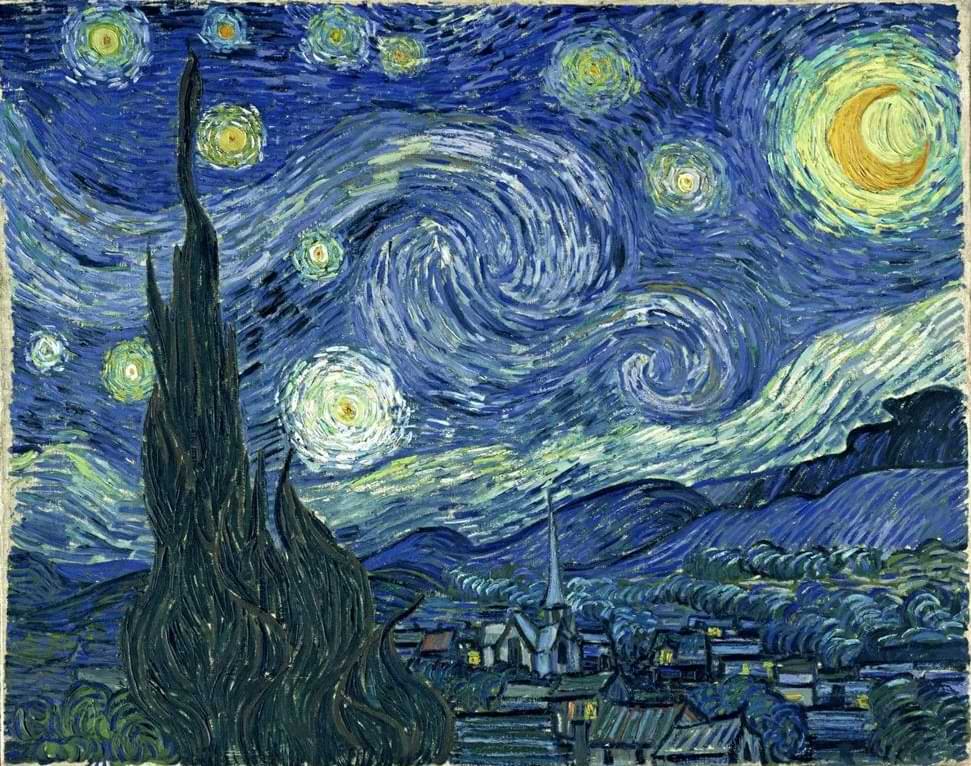 The Starry Night by Vincent van Gogh, June 1889