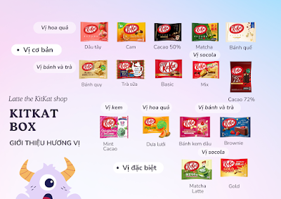 Giới thiệu hương vị socola KitKat tại Latte the KitKat shop