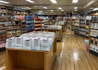Nicely organized books in a bookstore