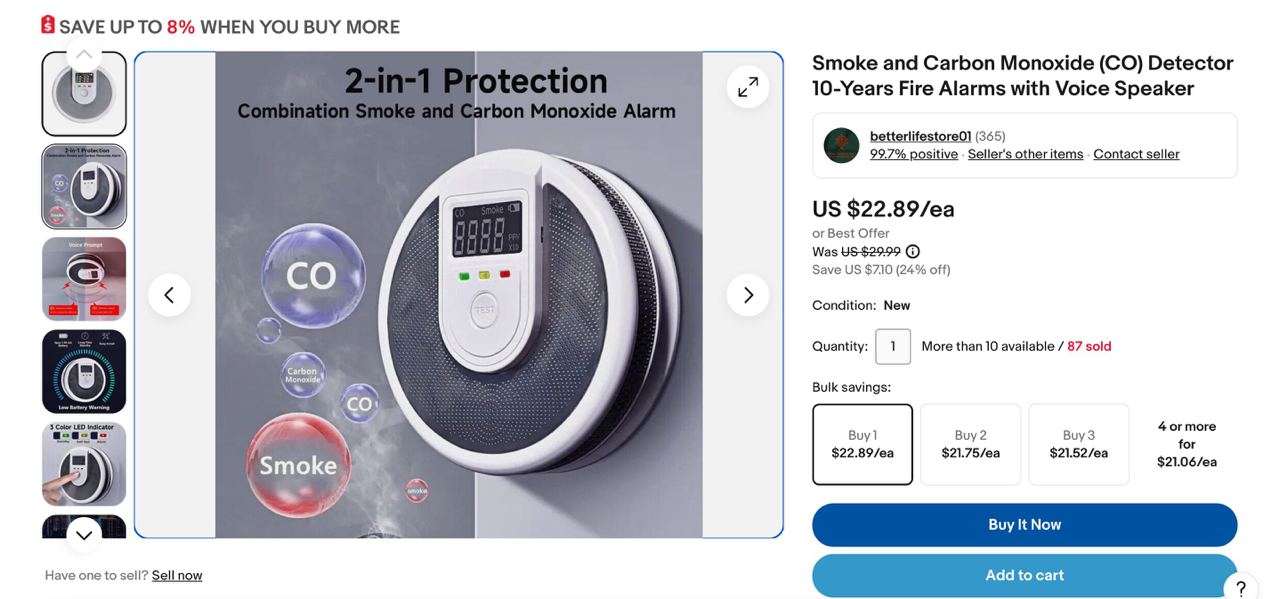 Pengesan asap ebay