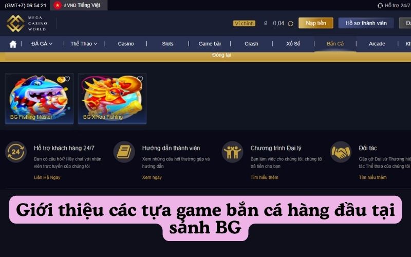 Giới thiệu các tựa game bắn cá hàng đầu tại sảnh BG