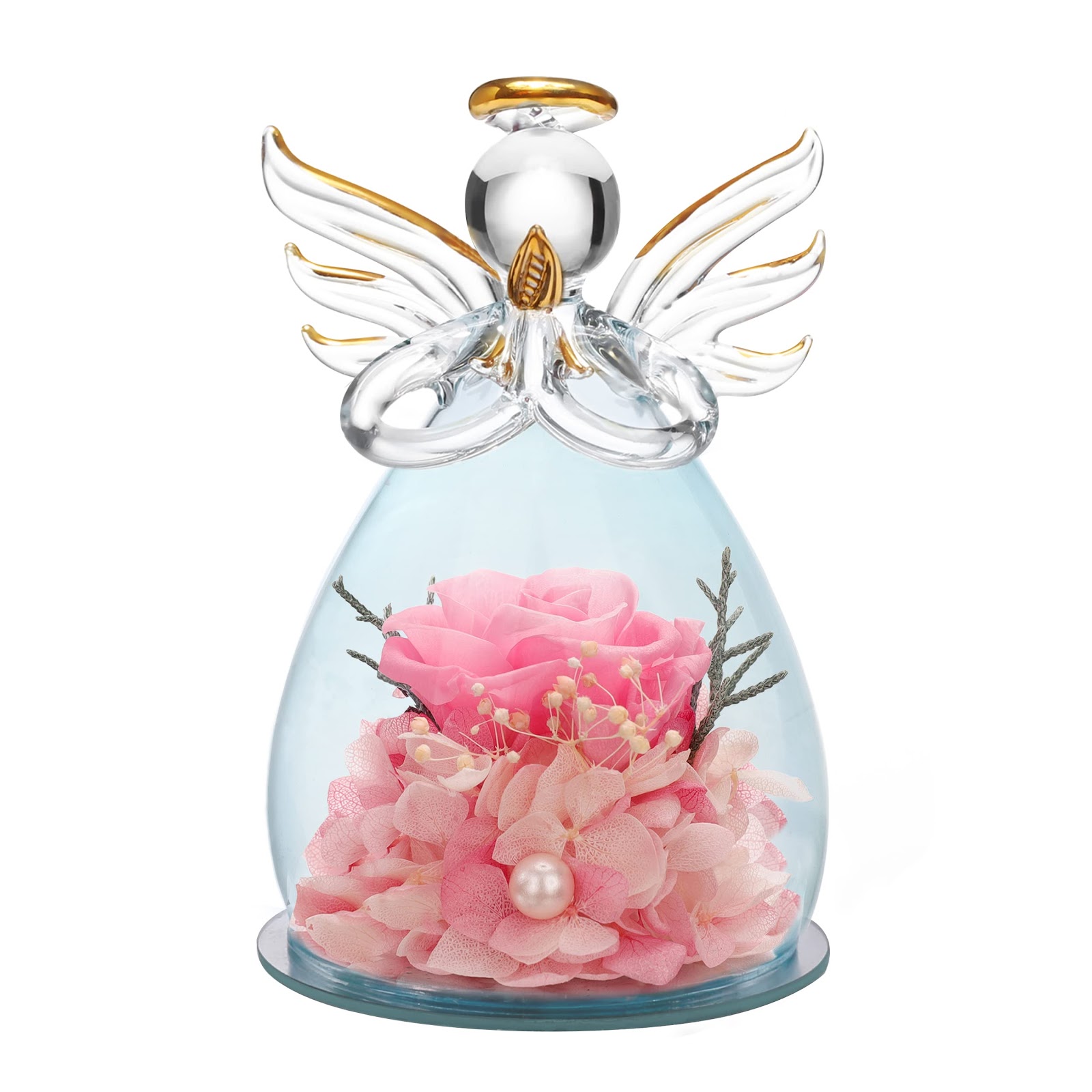 ANLUNOB Preserved Pink Rose