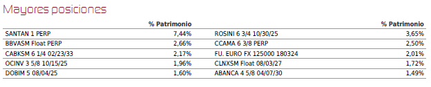 Fuente: Renta 4 Gestora SGIIC. Ficha mensual (31/01/2024)