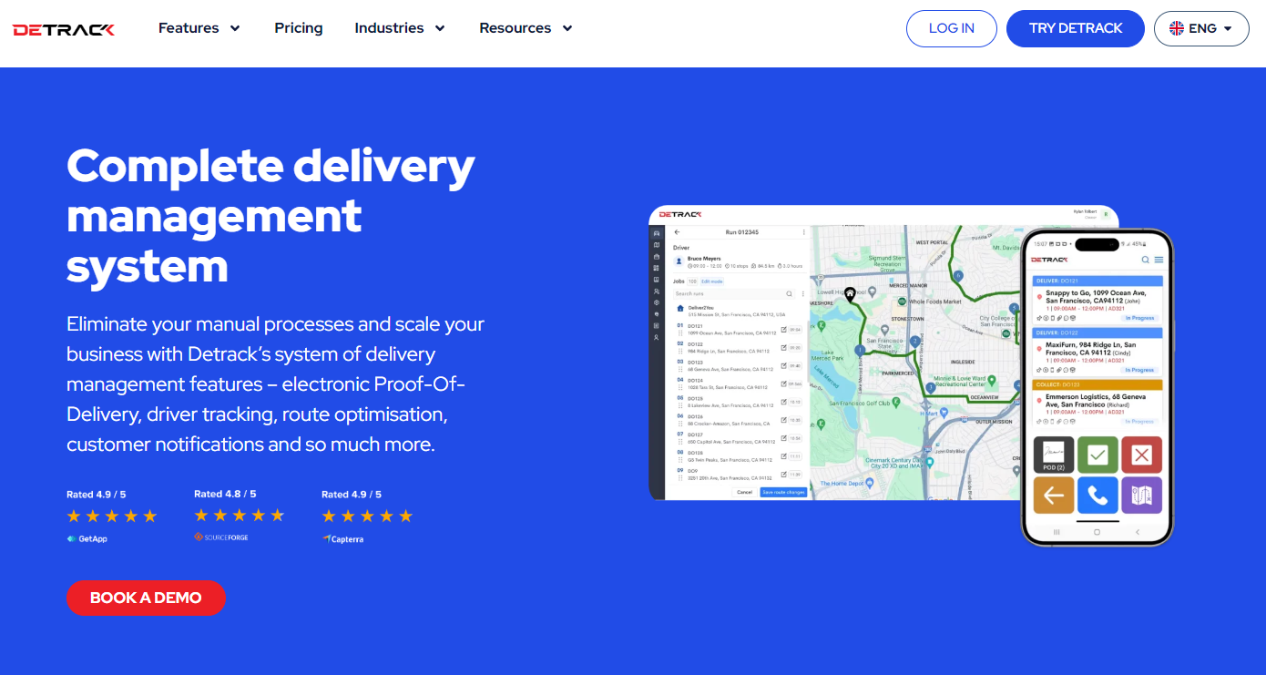 Detrack: Complete delivery management system