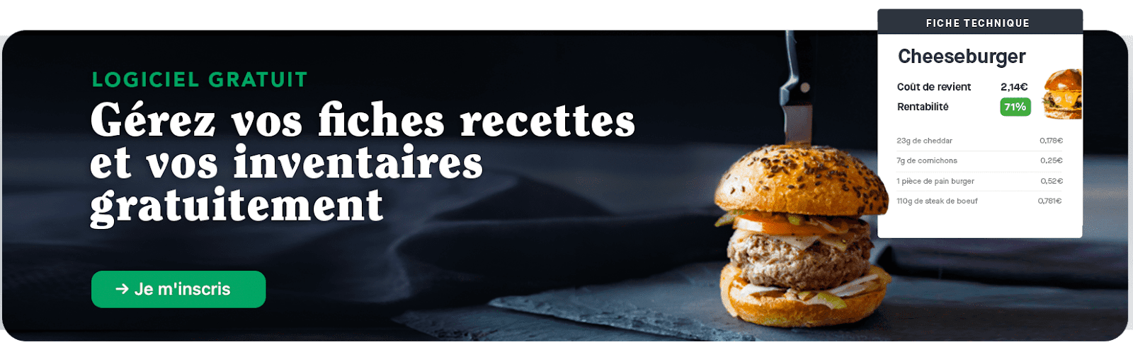 Logiciel gratuit pour gérer les fiches recettes - Yokitup & Tastycloud