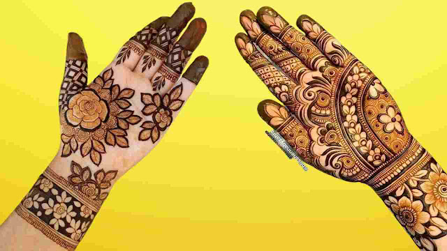 Front Side stylish mehndi design