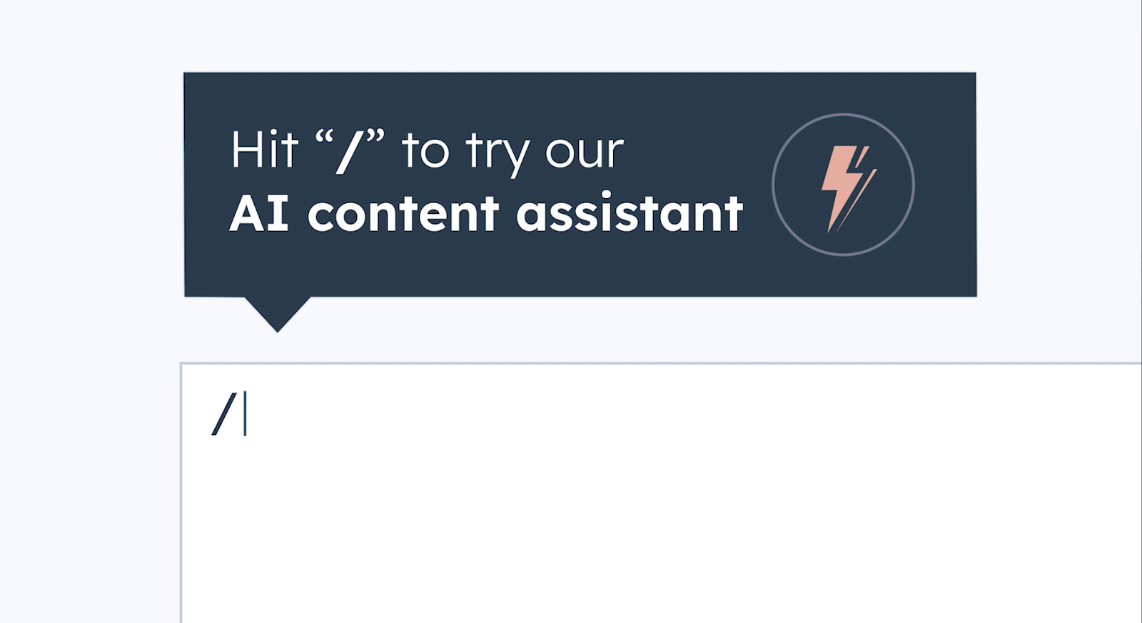 HubSpot's AI content assistant