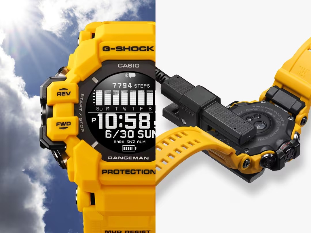 G-Shock Rangeman GPR-H1000-9 dibekali baterai USB dan solar power