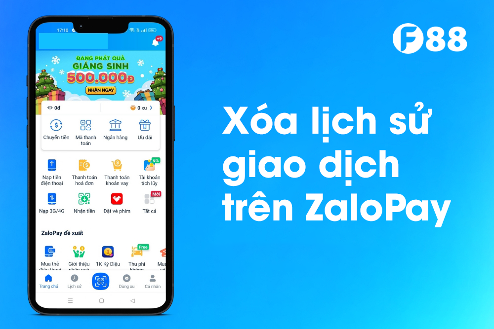 Xóa lịch sử giao dịch Zalopay